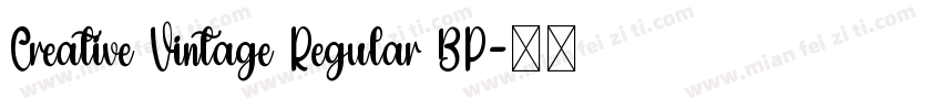 Creative Vintage Regular BP字体转换